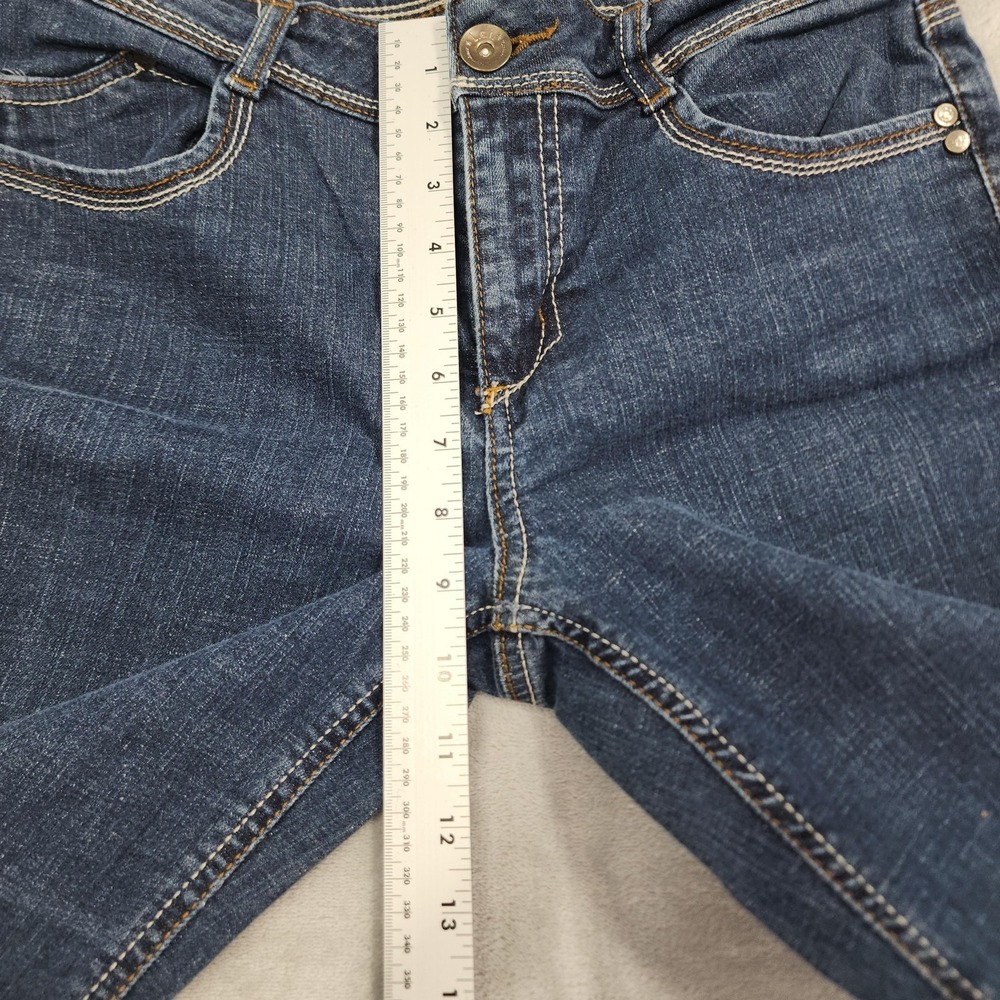 Vintage Lei Jeans Womens 11 Juniors Blue Sophia Low Rise HipHugger Flare Stretch - Picture 9 of 12